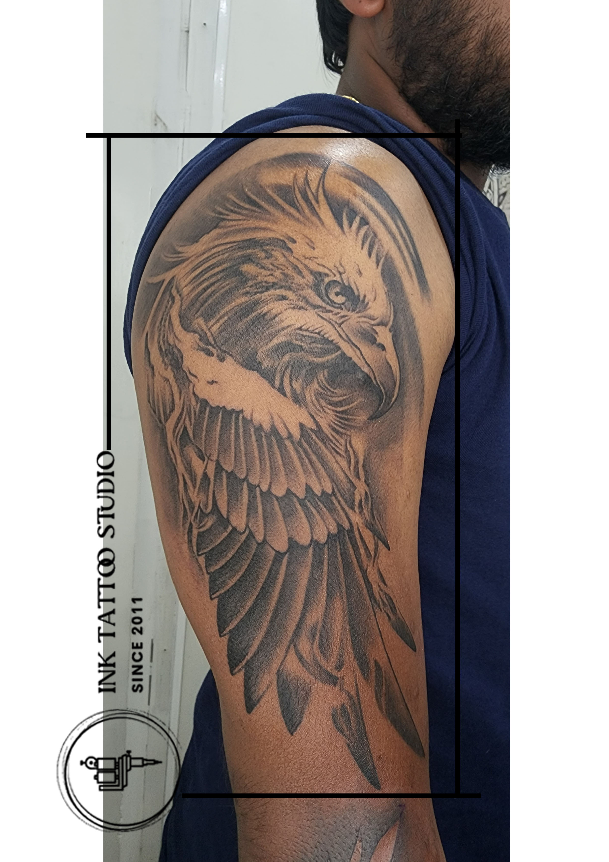 Eagle tattoo done at Ink tattoo studio Ameerpet